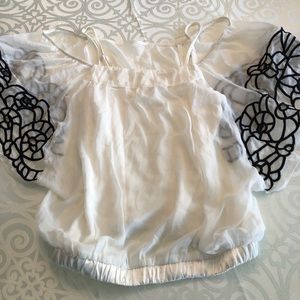 Do & Be sheer top with attached tank